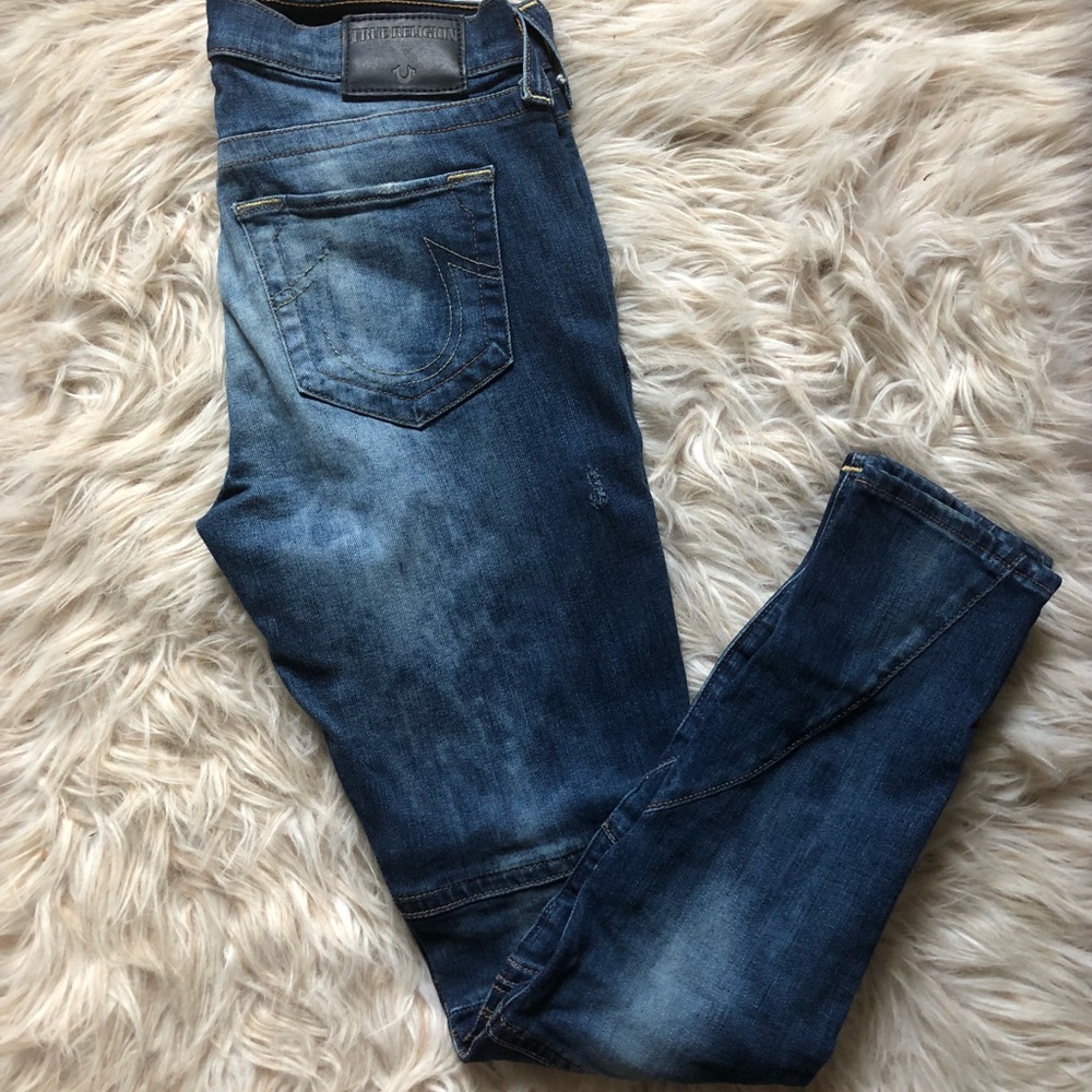 True Religion Halle Mid Rise Super Skinny